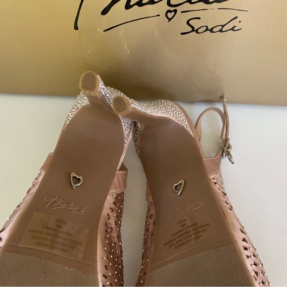 Thalia Sodi Cace2F Champagne Peep Toe Platform Pump Women’s US 9 M - Picture 8 of 9